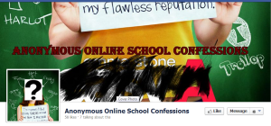 A screenshot of the Anonymous Online School Confessions Facebook page
